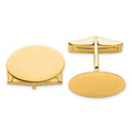 Alouette 14K Yellow Gold Mens Oval Cuff Links