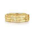 14K Yellow Gold 6mm Men's Ring Brush Finish in Satin Finish