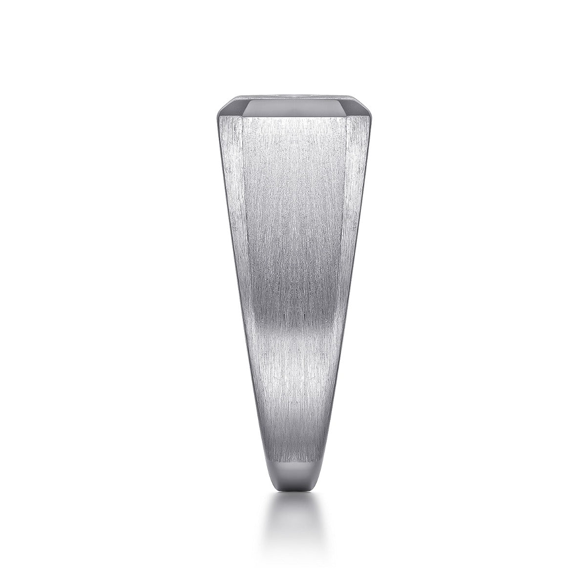 Wide 925 Sterling Silver North Star Ring in Satin Finish
