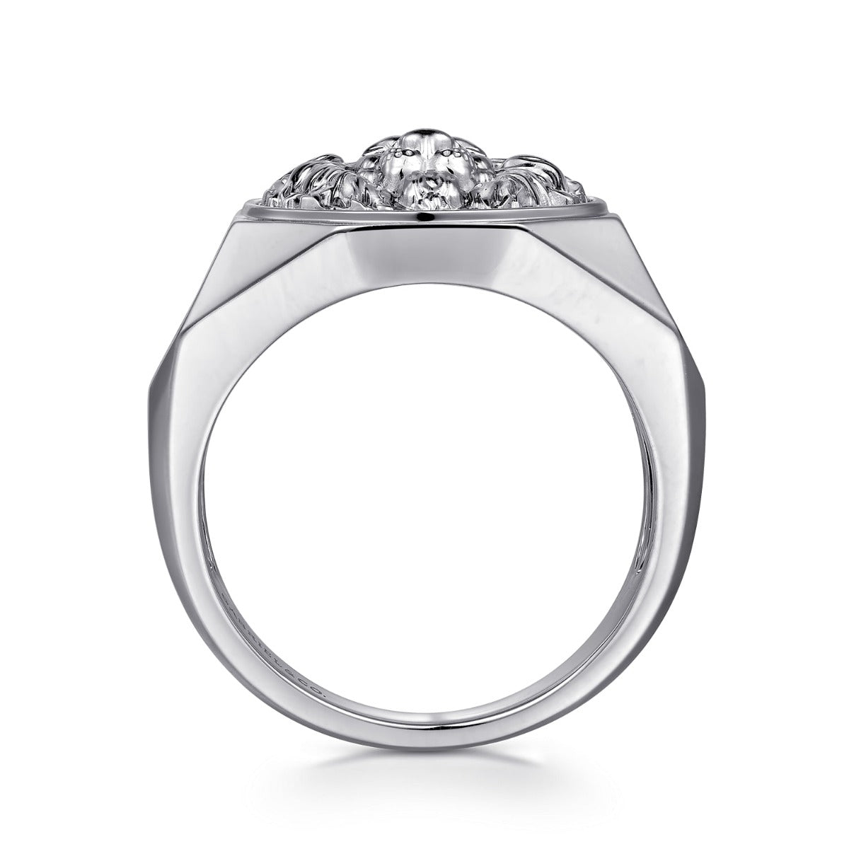 925 Sterling Silver Lion Head Ring in High Polished Finish