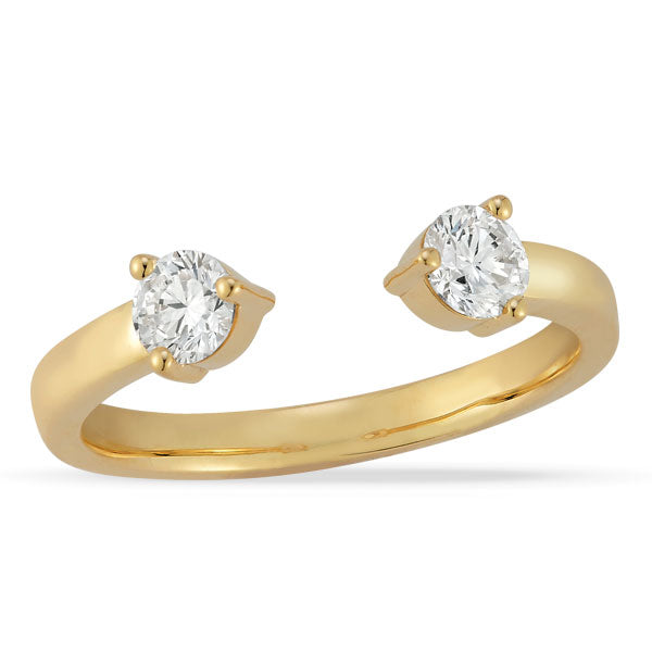 Lab-Grown .5ctw Round Diamond Open Bypass Ring