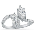 Lab Grown Diamond Marquise Bypass Ring 2ctw