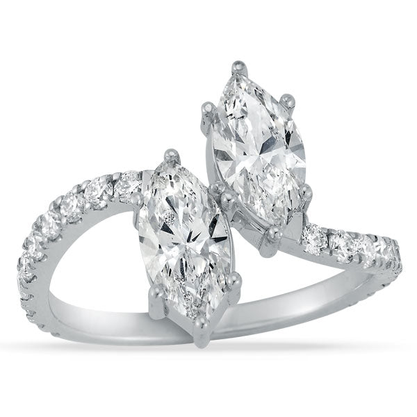 Lab Grown Diamond Marquise Bypass Ring 2ctw