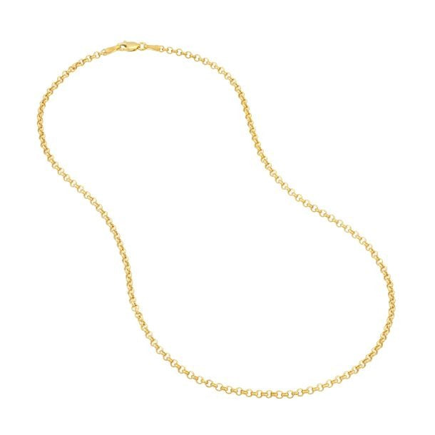 Arlisse 14K Yellow Gold 2.50mm Hollow Rolo Chain