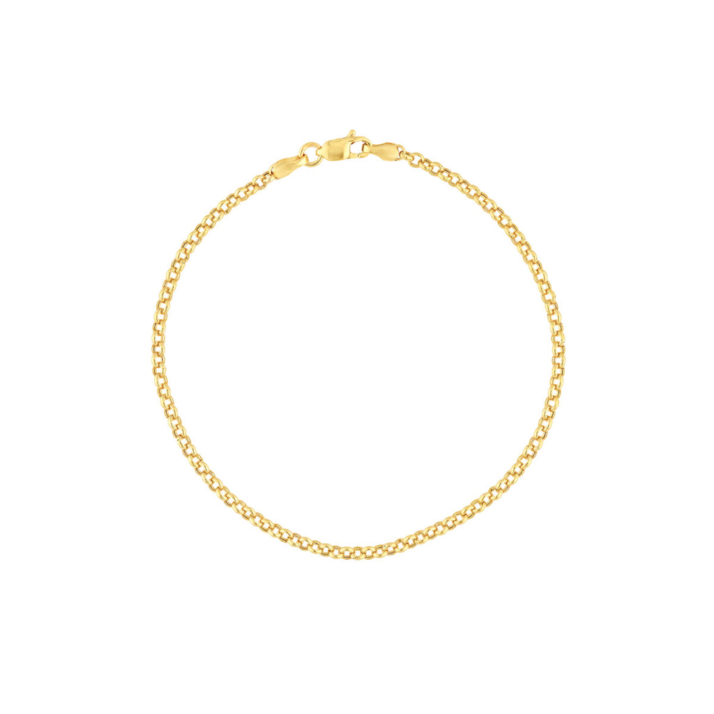 Naomi 14K Yellow Gold 7.25" Open Curb Bracelet