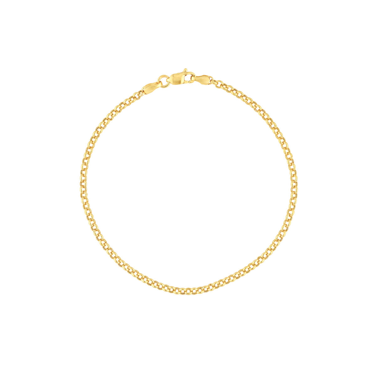 Naomi 14K Yellow Gold 7.25" Open Curb Bracelet