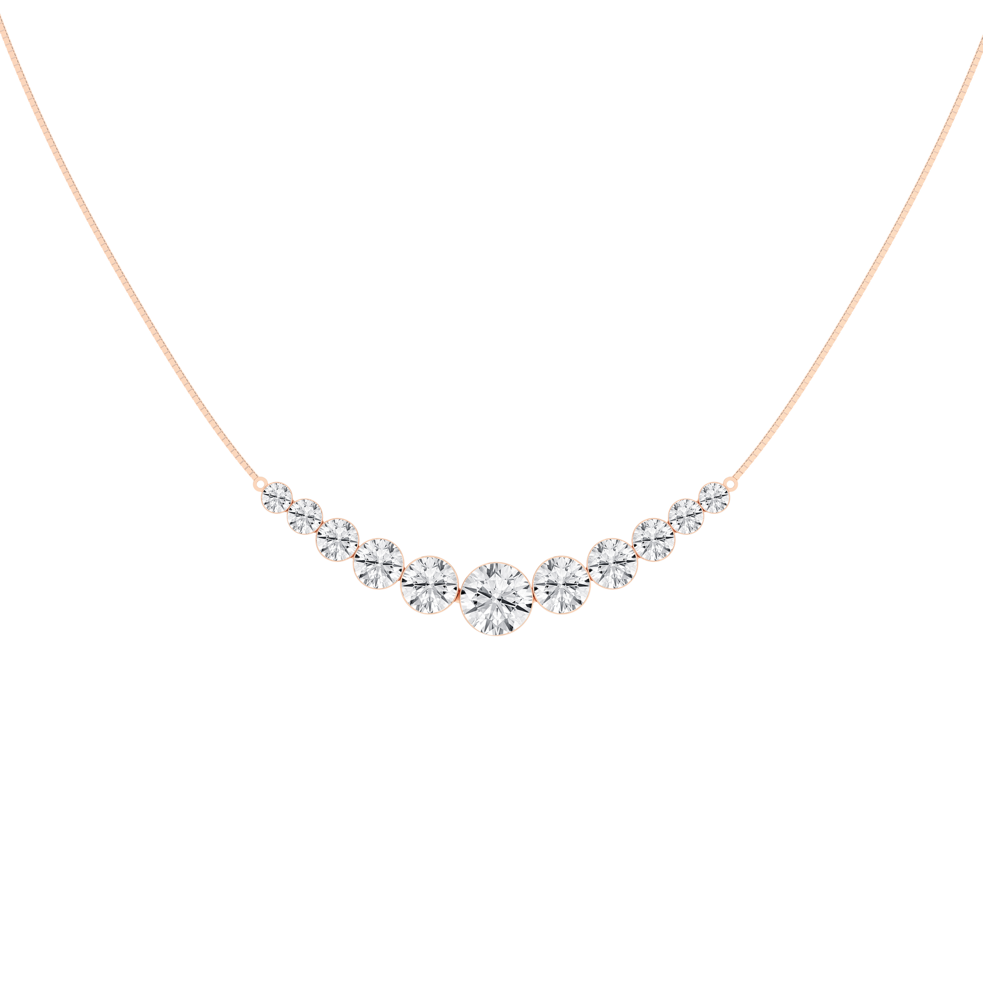 Seamless_x0019_ Graduated Diamond Necklace (Round)