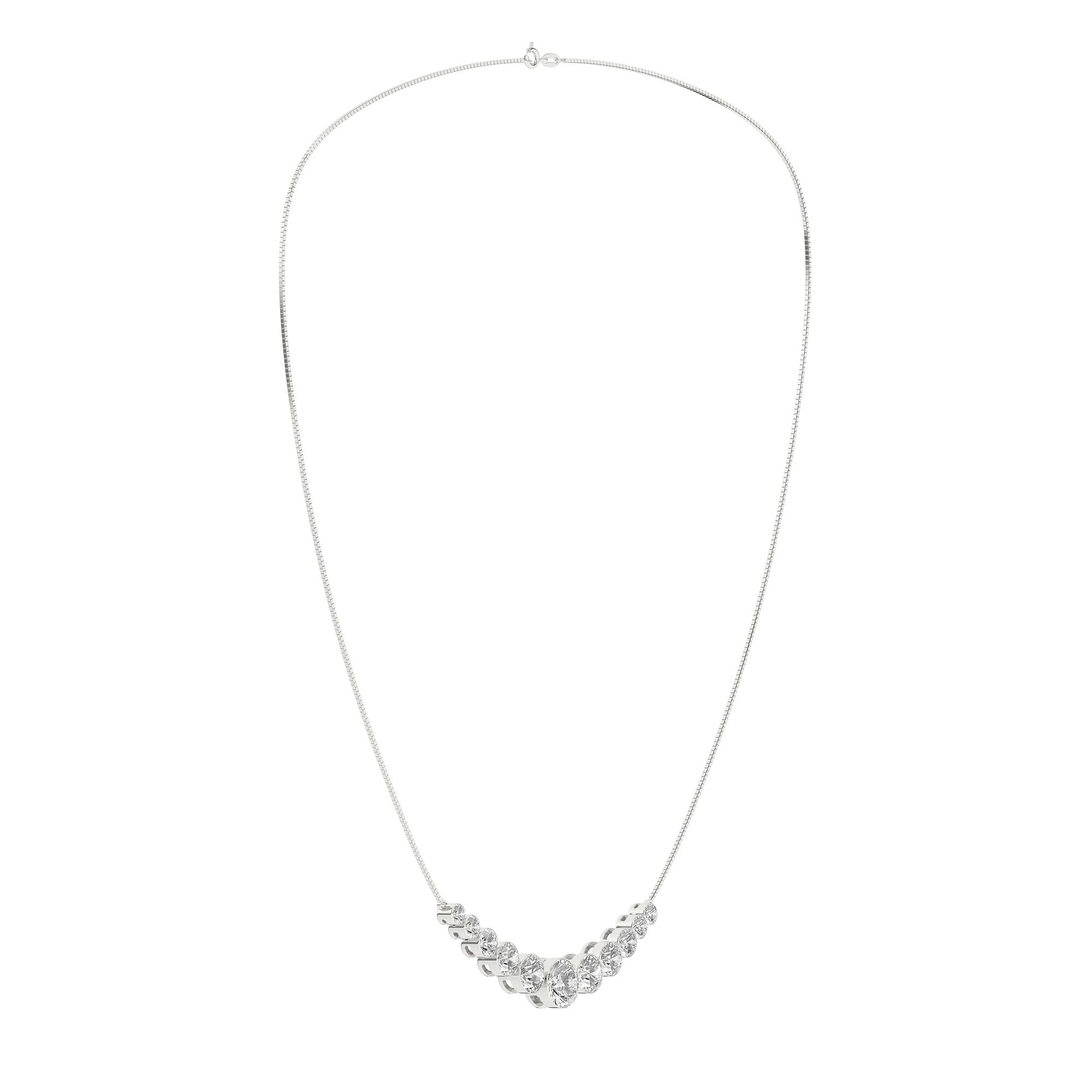 Seamless_x0019_ Graduated Diamond Necklace (Round)