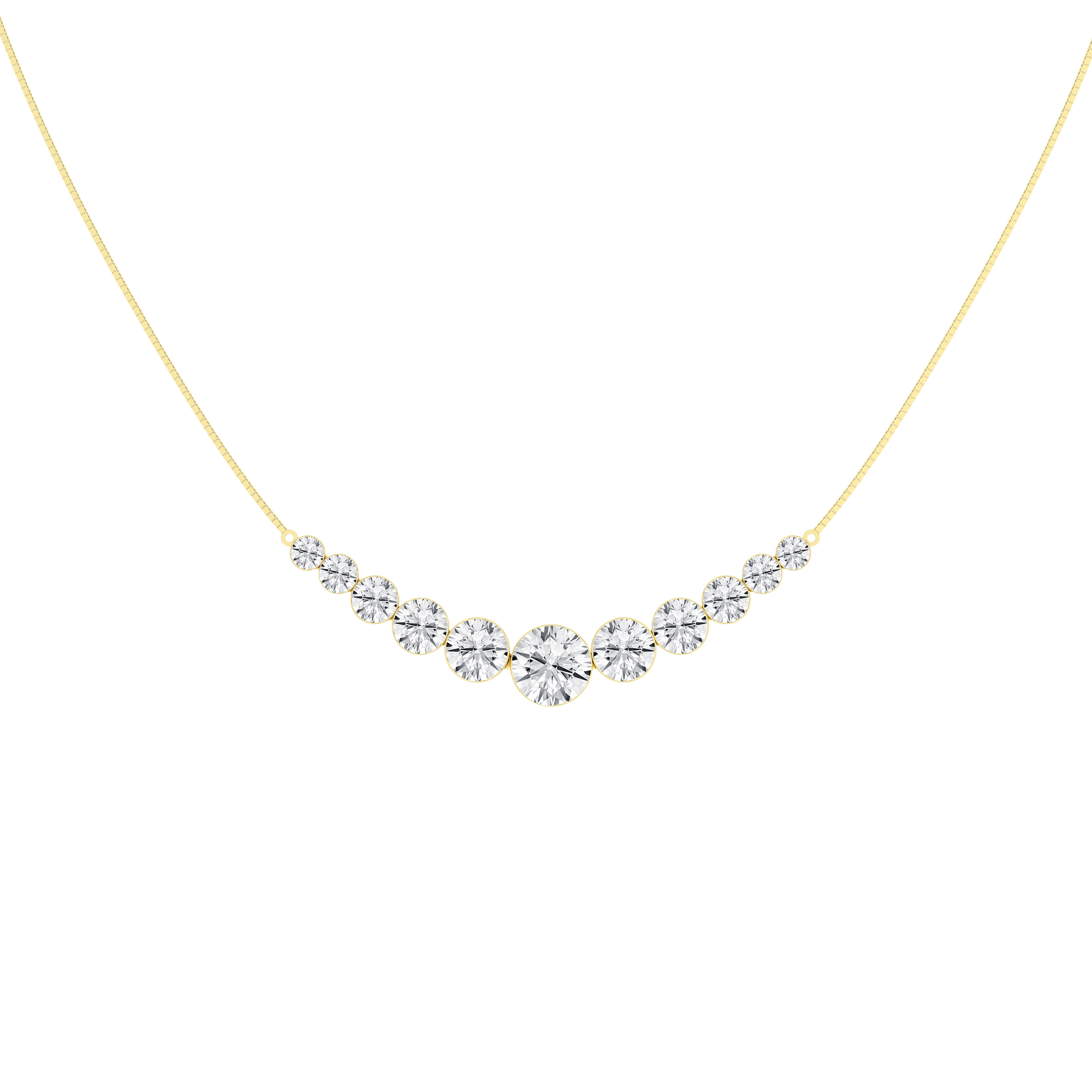 Seamless_x0019_ Graduated Diamond Necklace (Round)