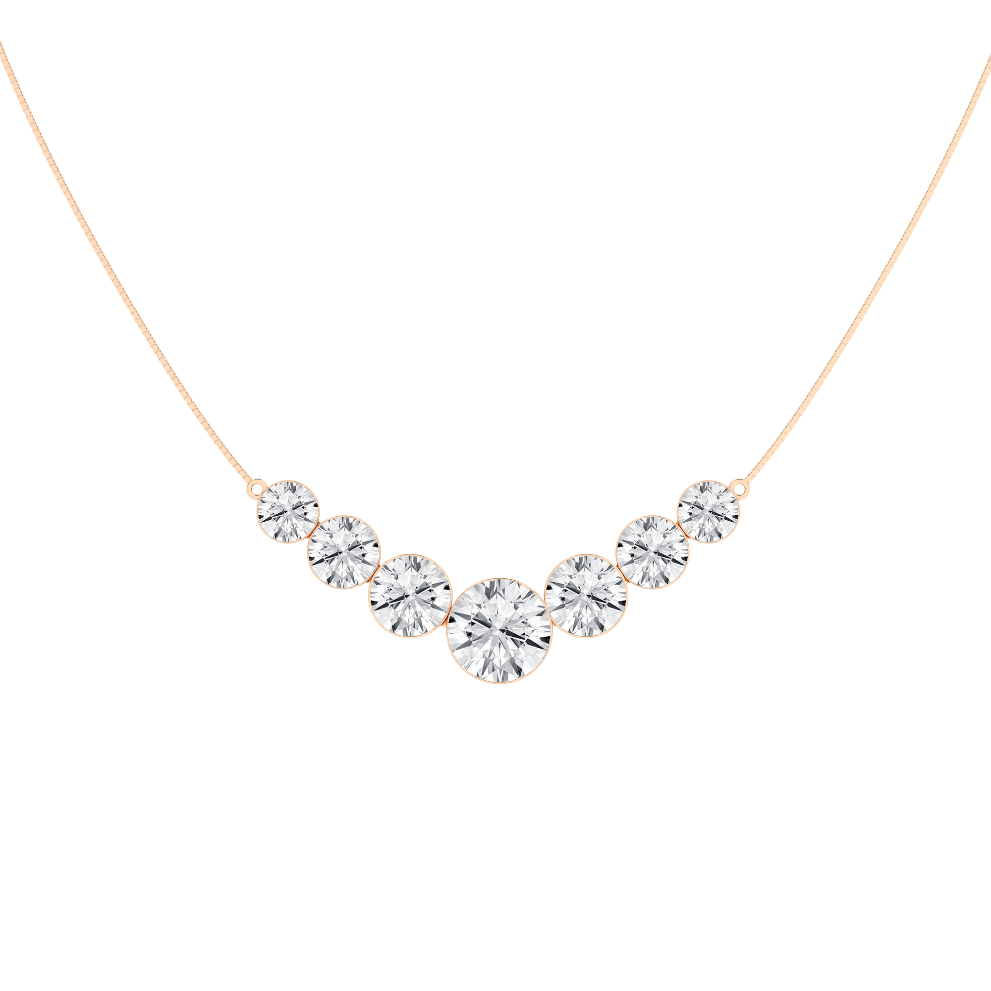 Seamless_x0019_ 7-Stone Graduated Diamond Necklace (Round)