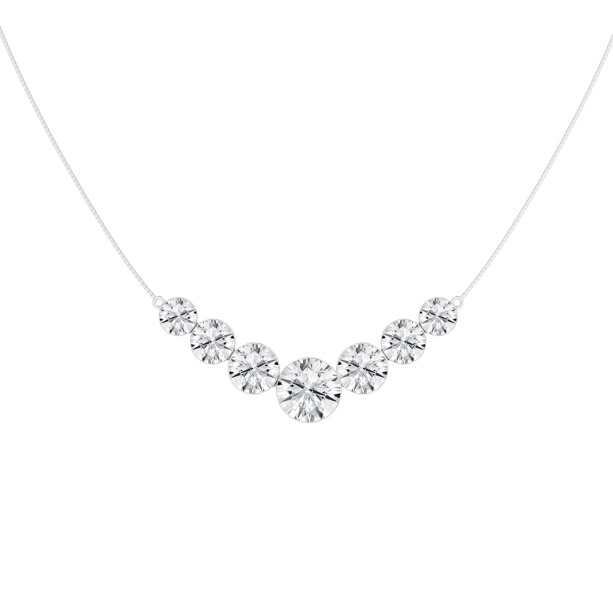 Seamless_x0019_ 7-Stone Graduated Diamond Necklace (Round)
