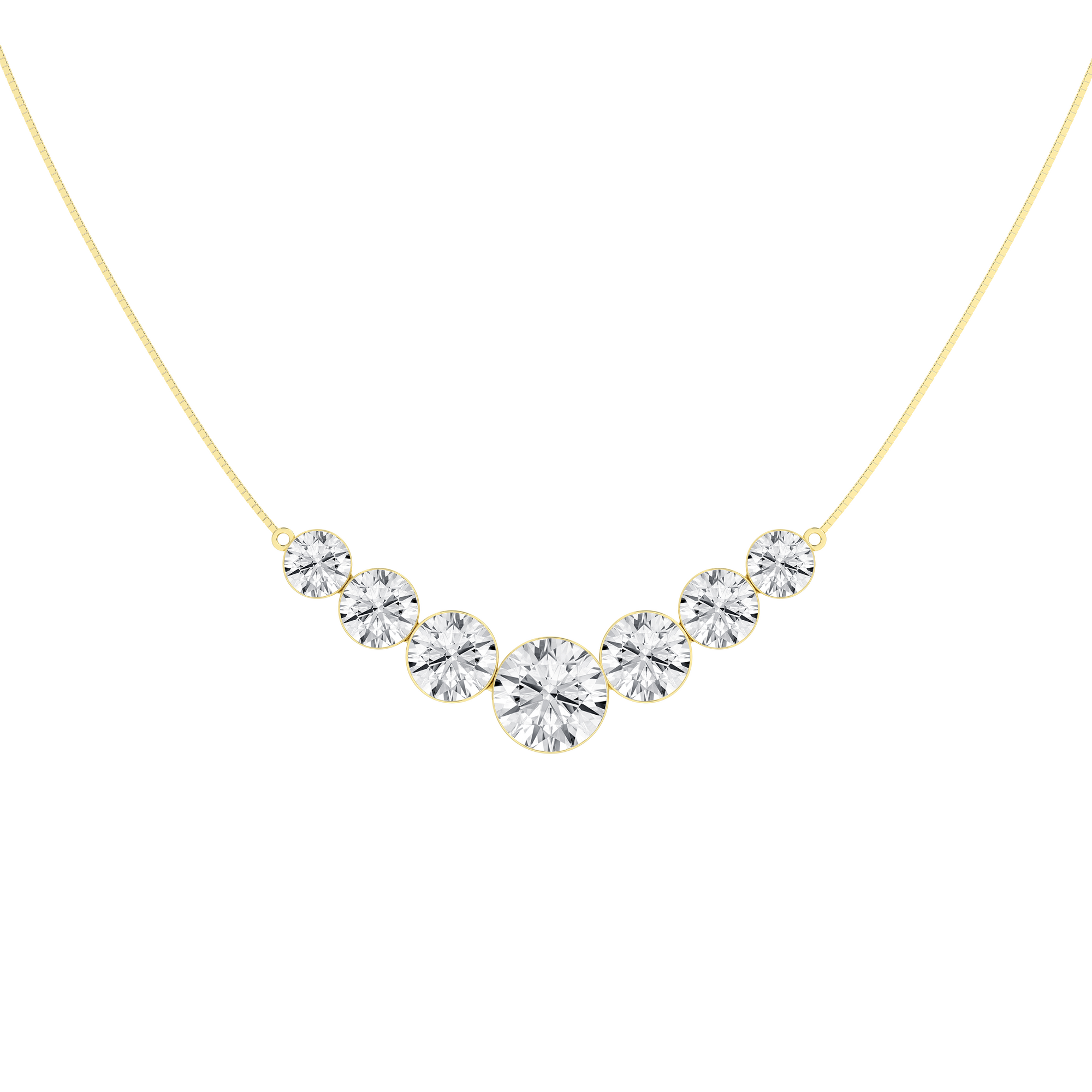 Seamless_x0019_ 7-Stone Graduated Diamond Necklace (Round)