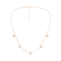 Diamond Drop 5-Stone Station Necklace