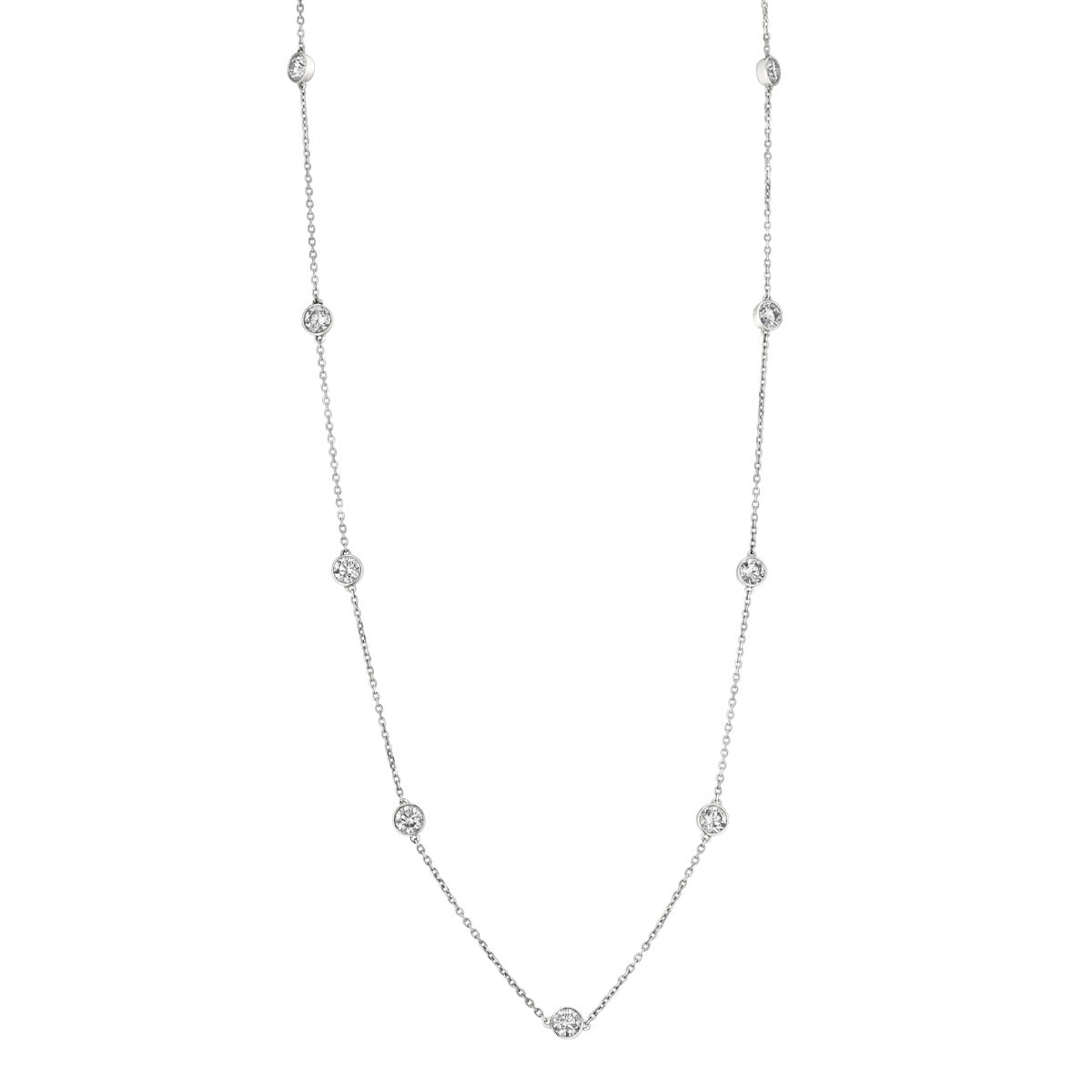The Diamond by the Yard White Gold Lab Grown 4ctw Diamond Necklace *IGI Certified*
