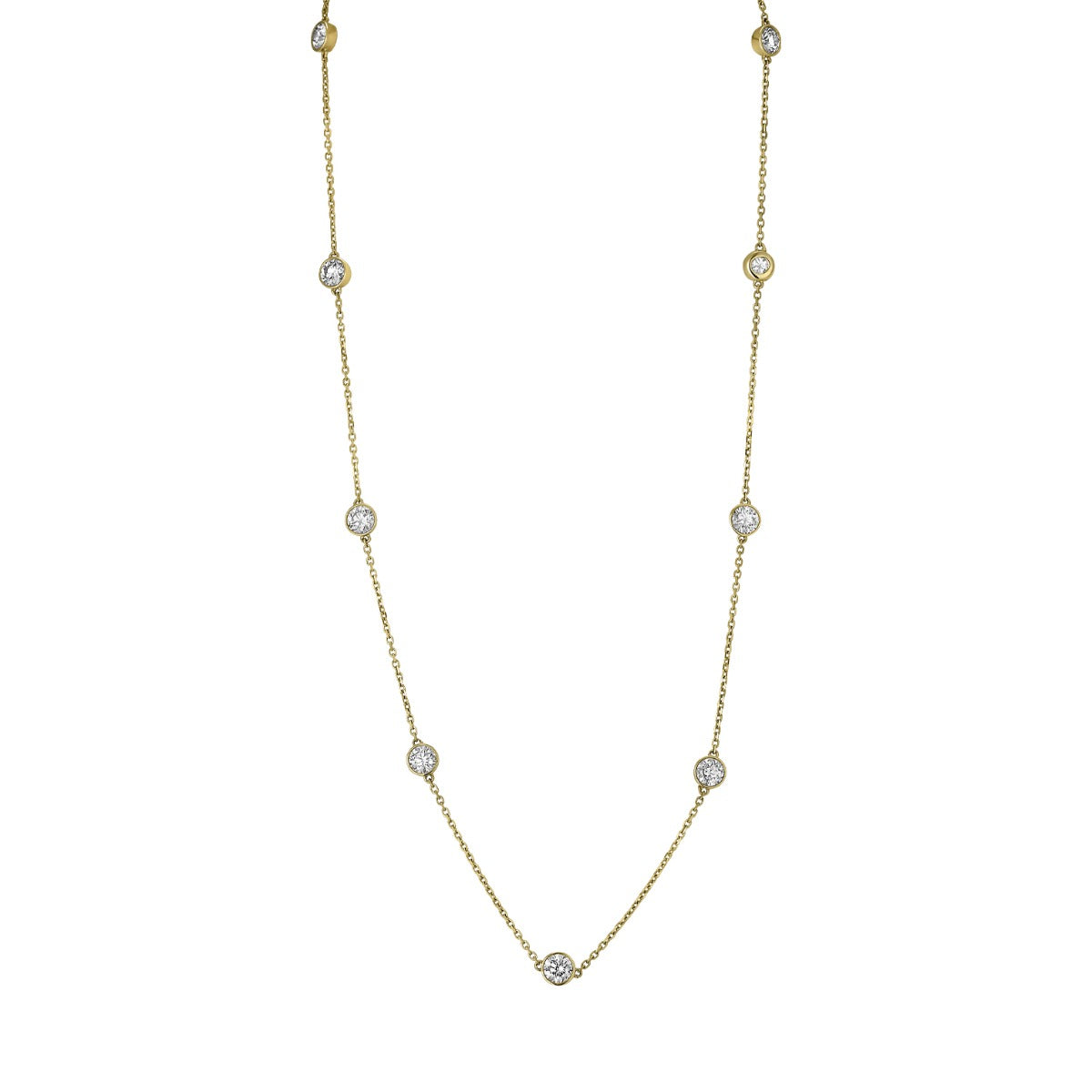 The Diamond by the Yard Yellow Gold Lab Grown 4ctw Diamond Necklace *IGI Certified*