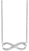 Sterling Silver Infinity Diamond Pendant