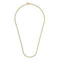 22 Inch 3mm 14K Yellow Gold Hollow Men's Cuban Link Chain Necklace
