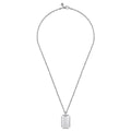 22 Inch 925 Sterling Silver Dog Tag Pendant Necklace