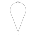22 Inch 925 Sterling Silver Italian Horn Pendant Necklace