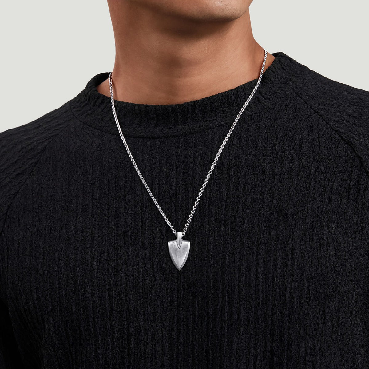22 Inch 925 Sterling Silver Wheat Arrowhead Pendant Necklace