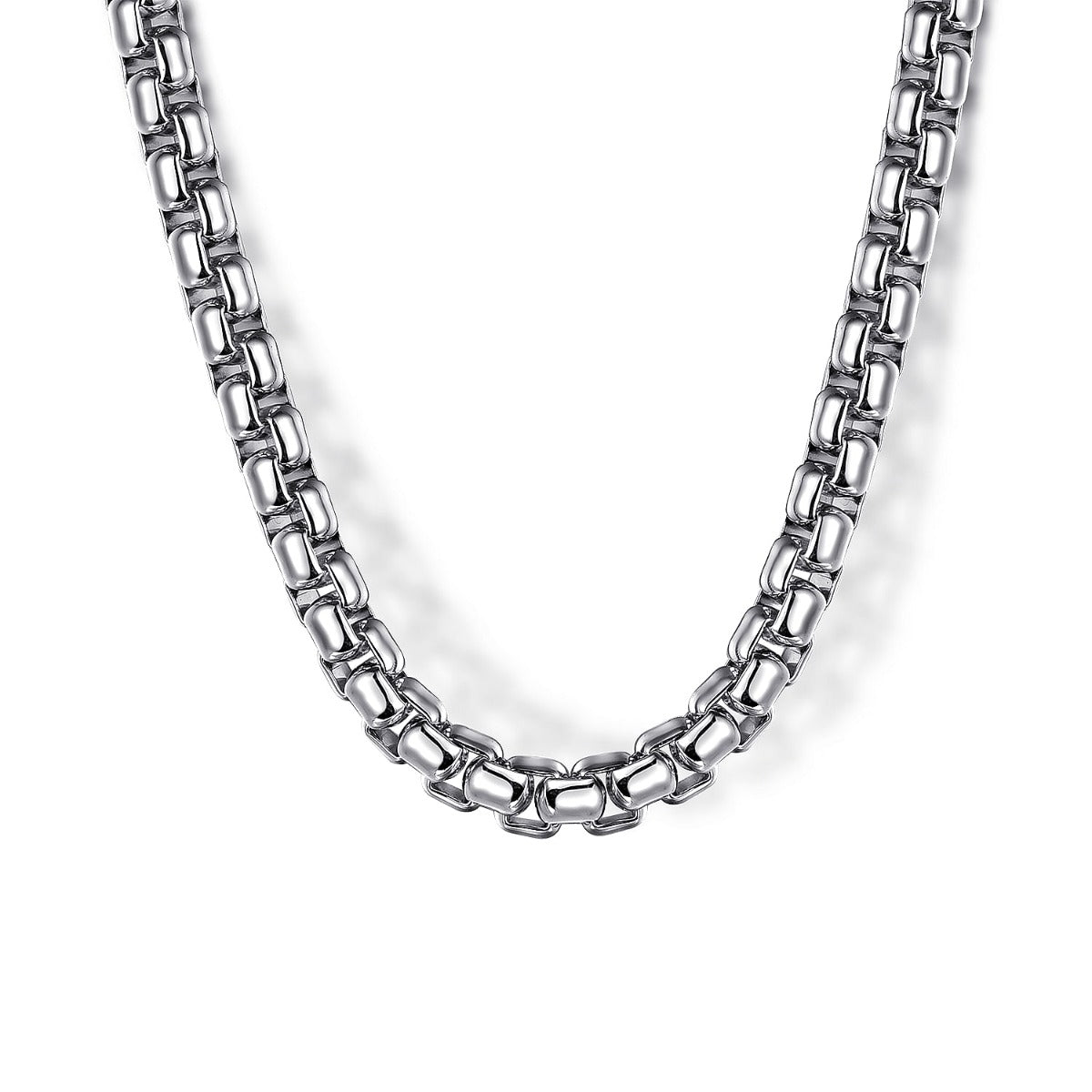 22 Inch 4mm 925 Sterling Silver Solid Men's Round Box Chain