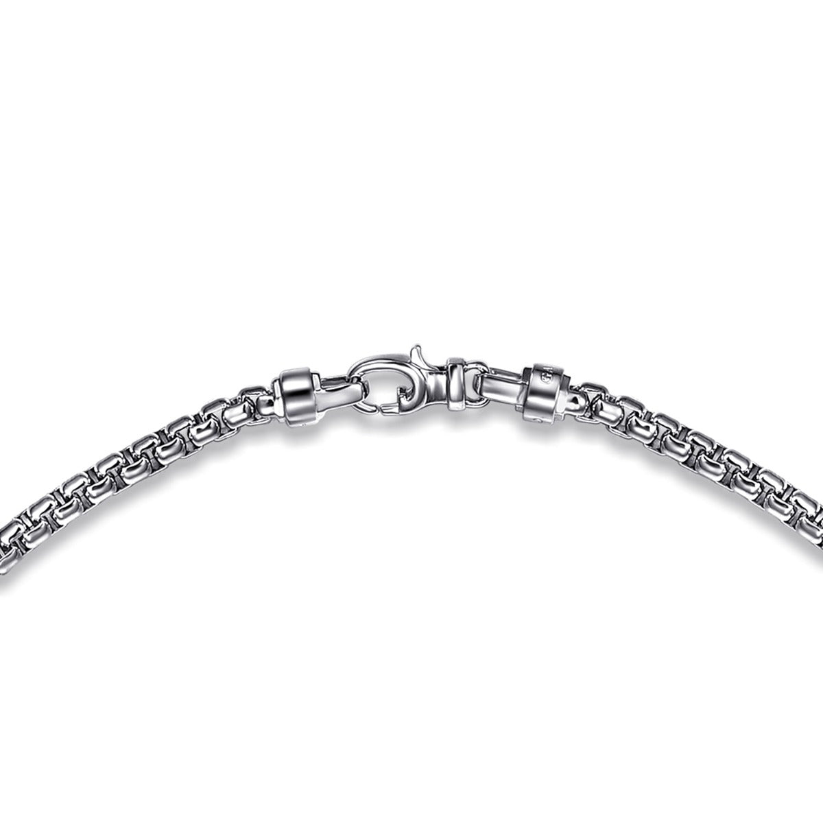 22 Inch 4mm 925 Sterling Silver Solid Men's Round Box Chain Necklace