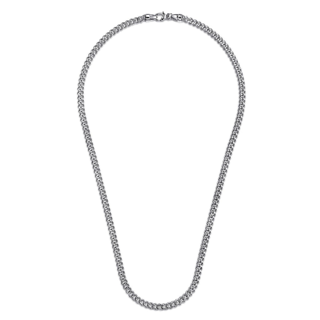 22 Inch 5mm 925 Sterling Silver Solid Men's Cuban Link Chain Necklace