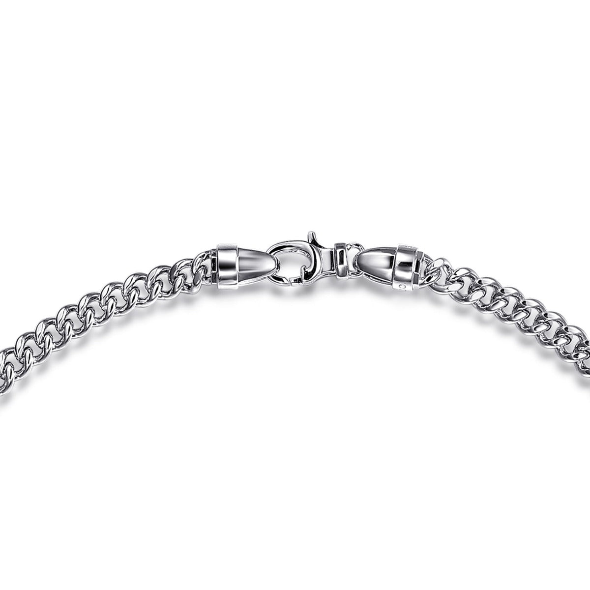 22 Inch 5mm 925 Sterling Silver Solid Men's Cuban Link Chain Necklace