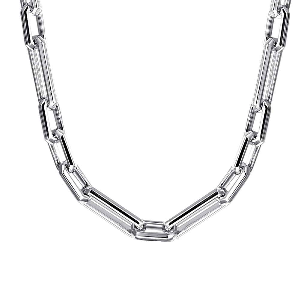 22 Inch 925 Sterling Silver Solid Figaro Chain Necklace