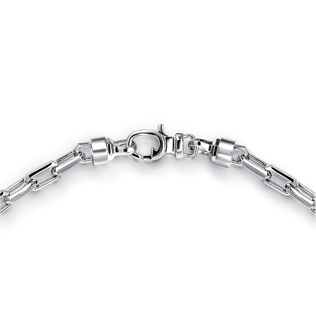 22 Inch 925 Sterling Silver Solid Figaro Chain Necklace