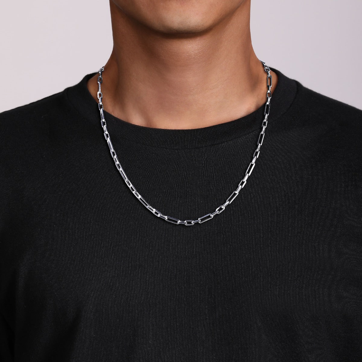 22 Inch 925 Sterling Silver Solid Figaro Chain Necklace