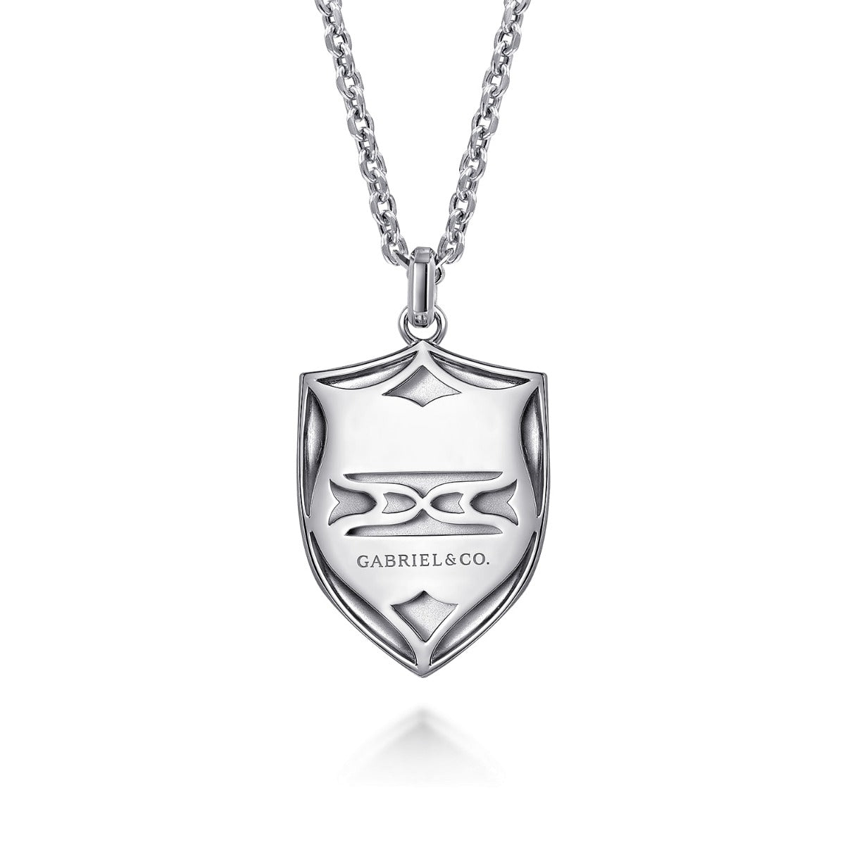 22 Inch 925 Sterling Silver St Michael Dog Tag Pendant Necklace