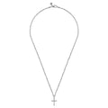 22 Inch 925 Sterling Silver Cross Pendant Necklace