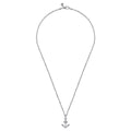 22 Inch 925 Sterling Silver Anchor Pendant Necklace