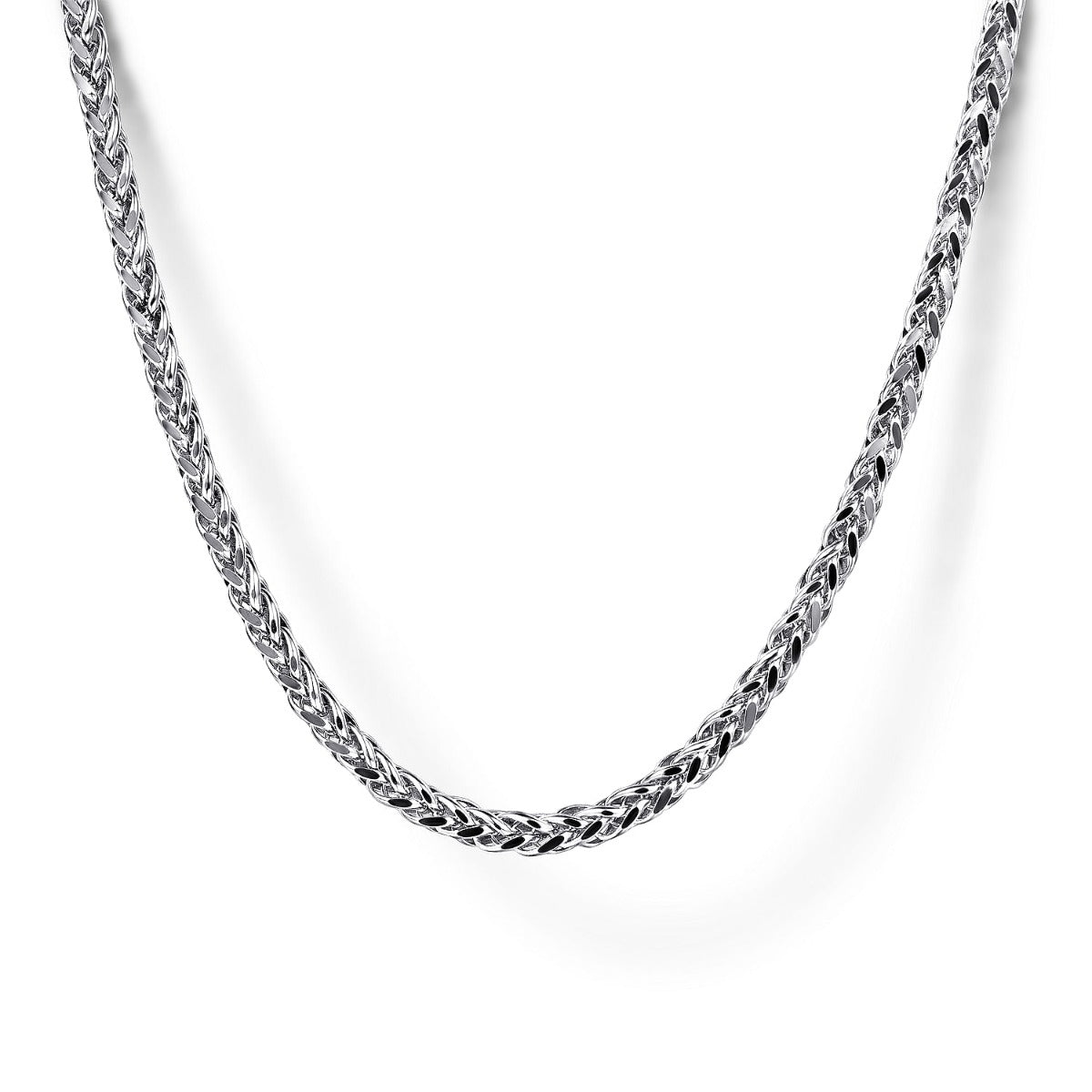 22 Inch 925 Sterling Silver Solid Men's Wheat Chain Necklace