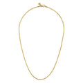 22 Inch 14K Yellow Gold Hollow Men's Wheat Chain Necklace