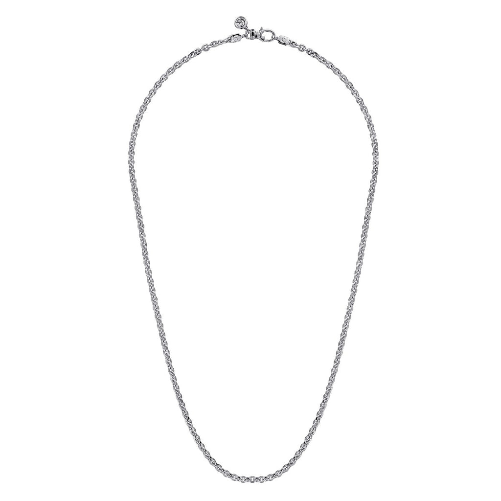 22 Inch 925 Sterling Silver Solid Men's Link Chain Necklace