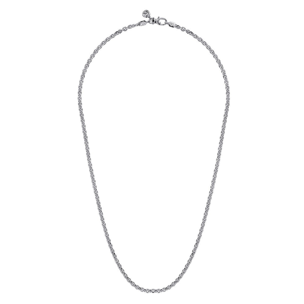 22 Inch 925 Sterling Silver Solid Men's Link Chain Necklace