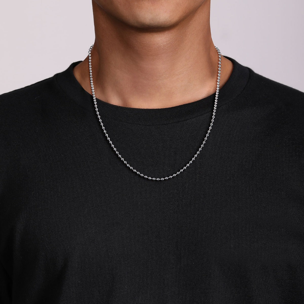 22 Inch 925 Sterling Silver 3mm Hollow Ball Chain Necklace