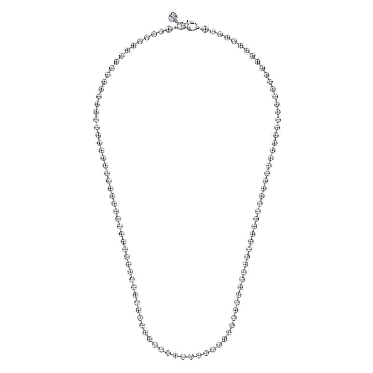 22 Inch 925 Sterling Silver 4mm Hollow Ball Chain Necklace
