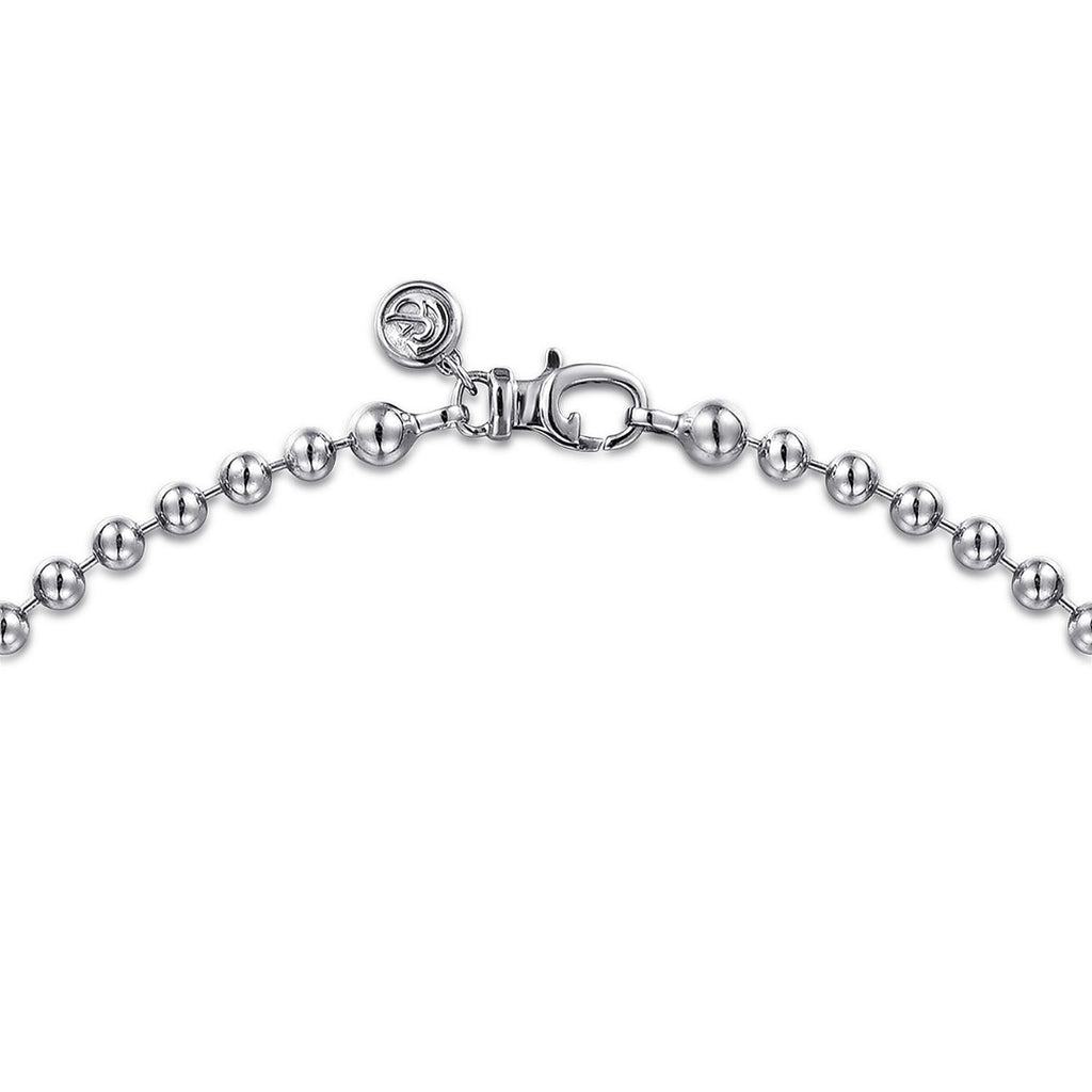 22 Inch 925 Sterling Silver 4mm Hollow Ball Chain Necklace