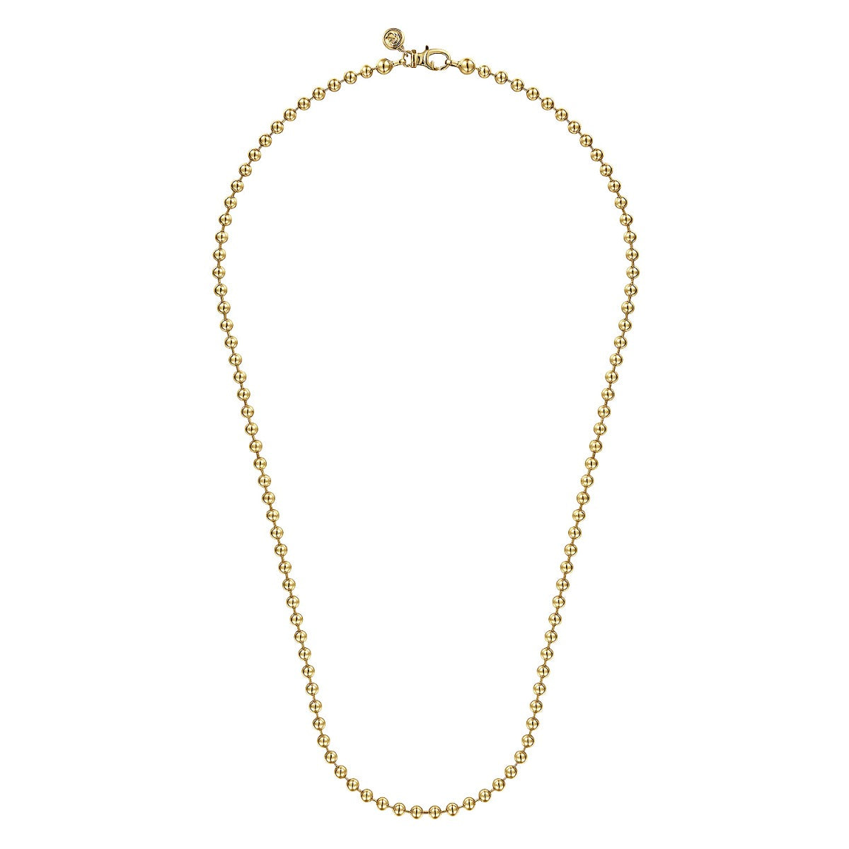 22 Inch 14K Yellow Gold 4mm Hollow Ball Chain Necklace – Dunkin's