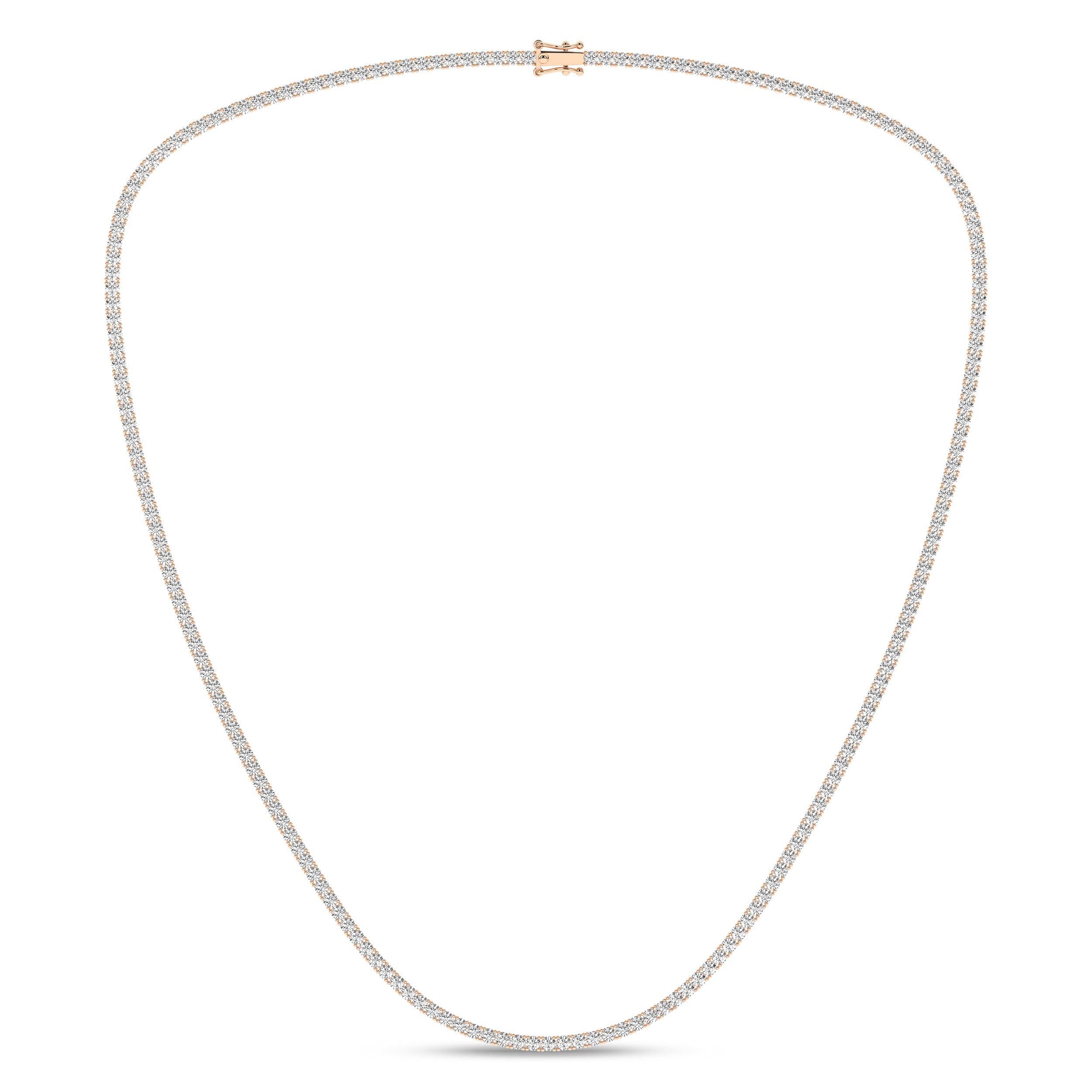 4-Prong Graduated Riviera Necklace (Round)