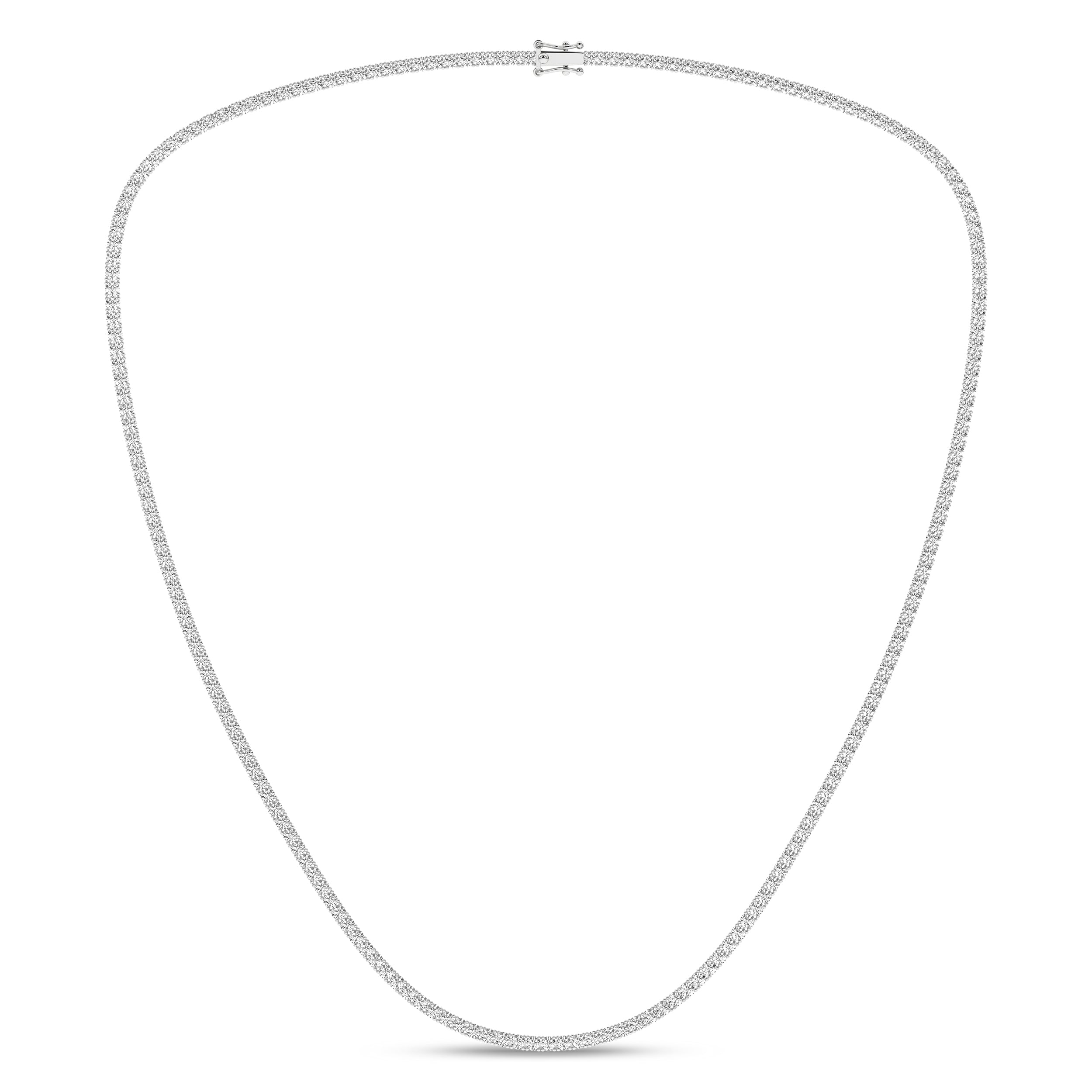 4-Prong Graduated Riviera Necklace (Round)