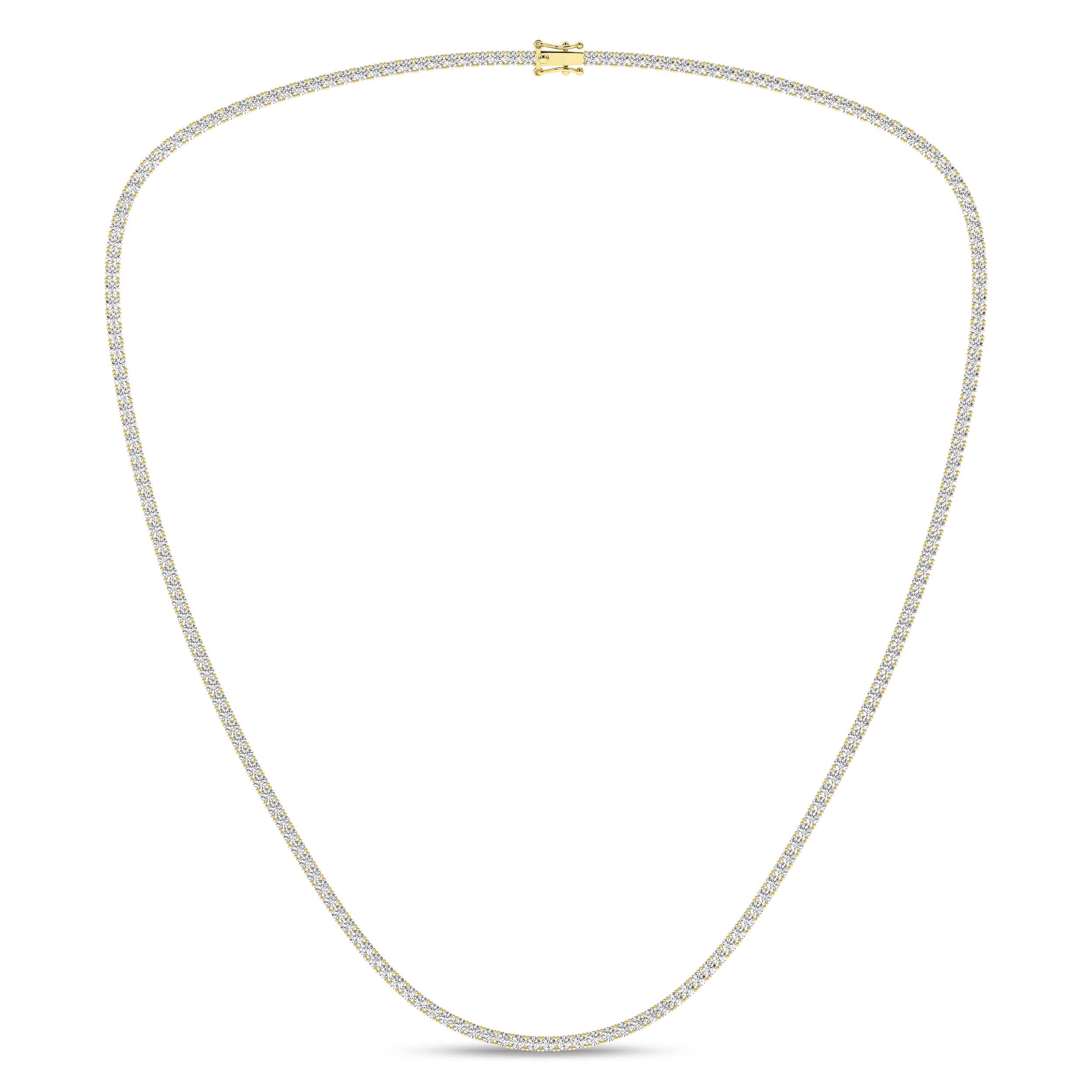 4-Prong Graduated Riviera Necklace (Round)