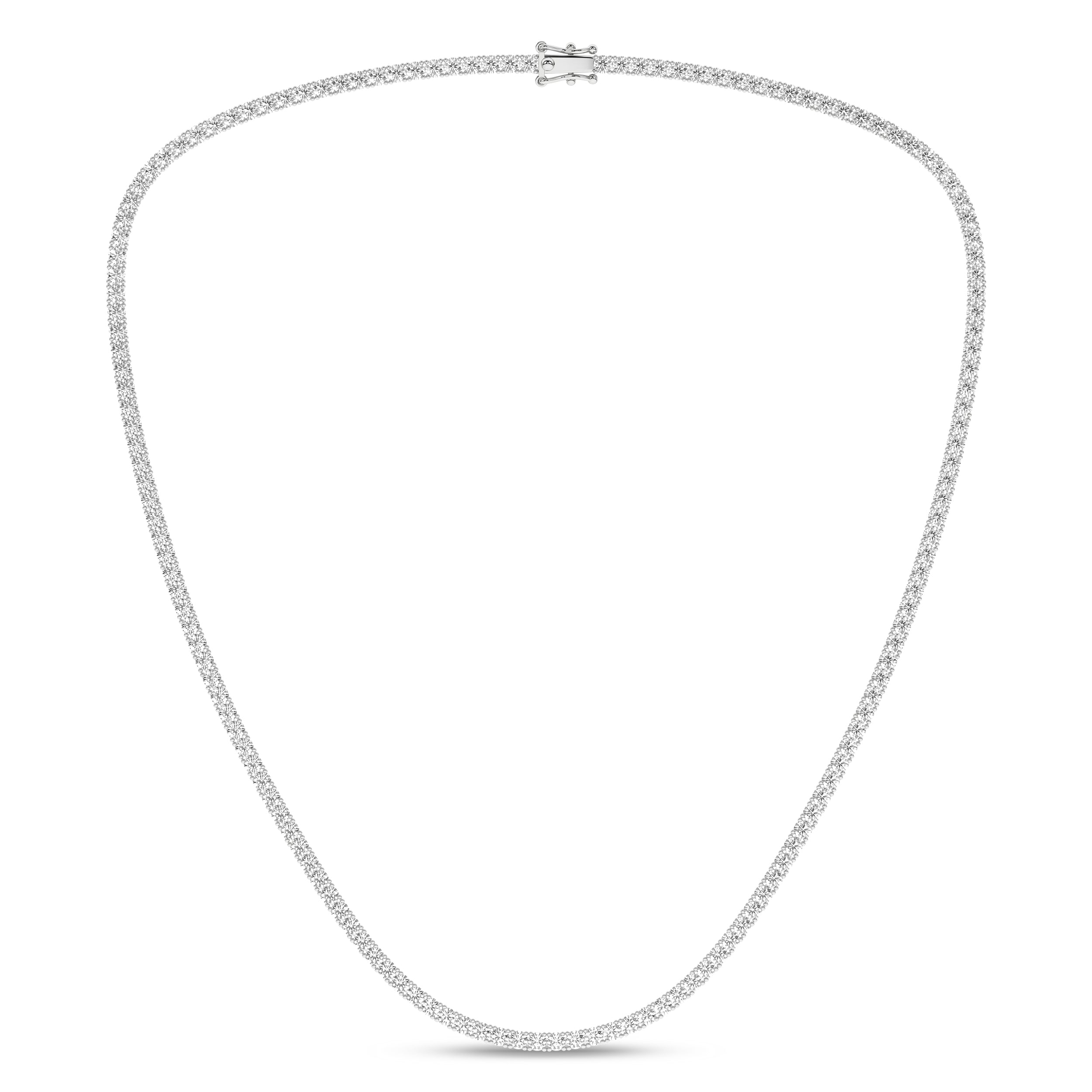 4-Prong Graduated Riviera Necklace (Round)