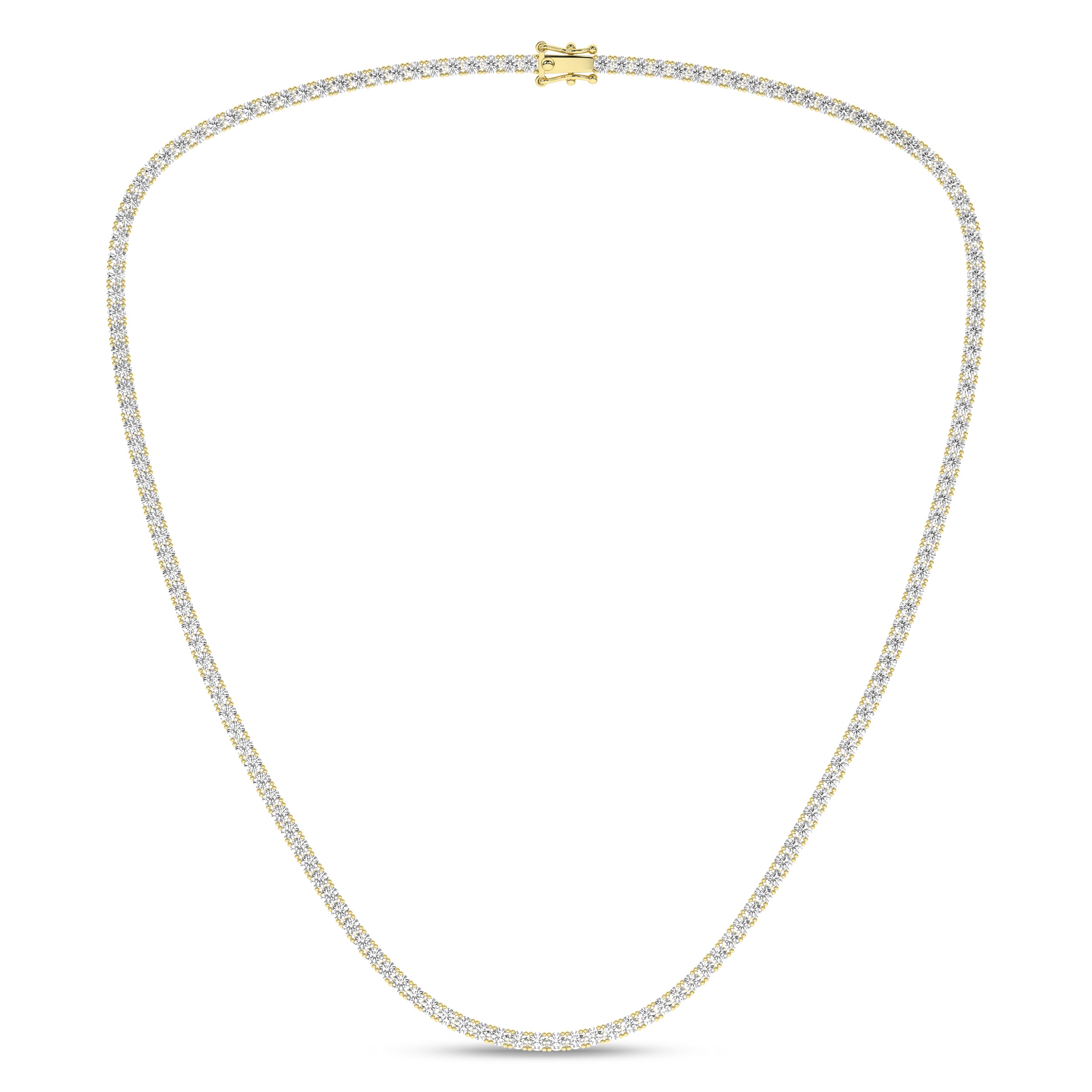 4-Prong Graduated Riviera Necklace (Round)