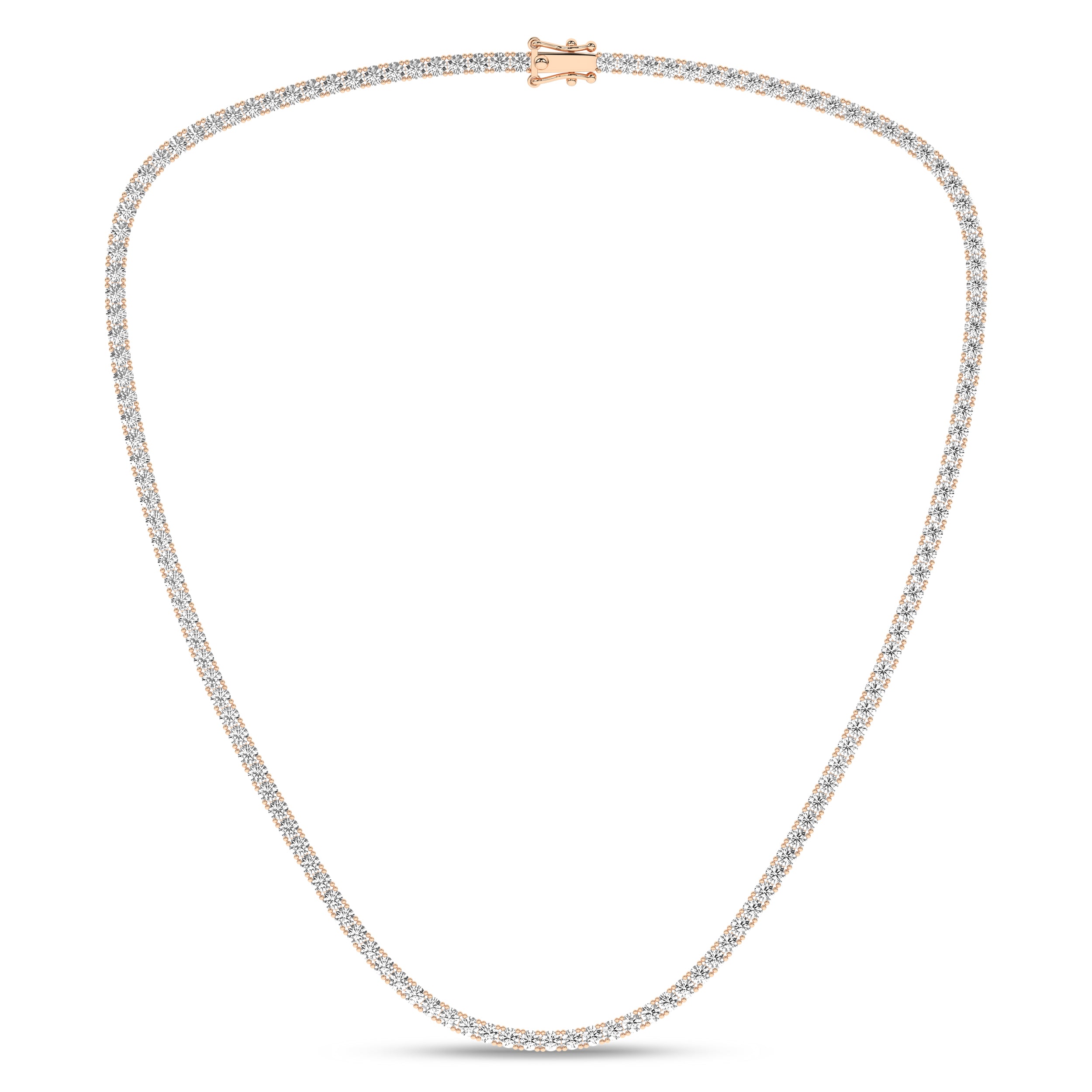 4-Prong Graduated Riviera Necklace (Round)