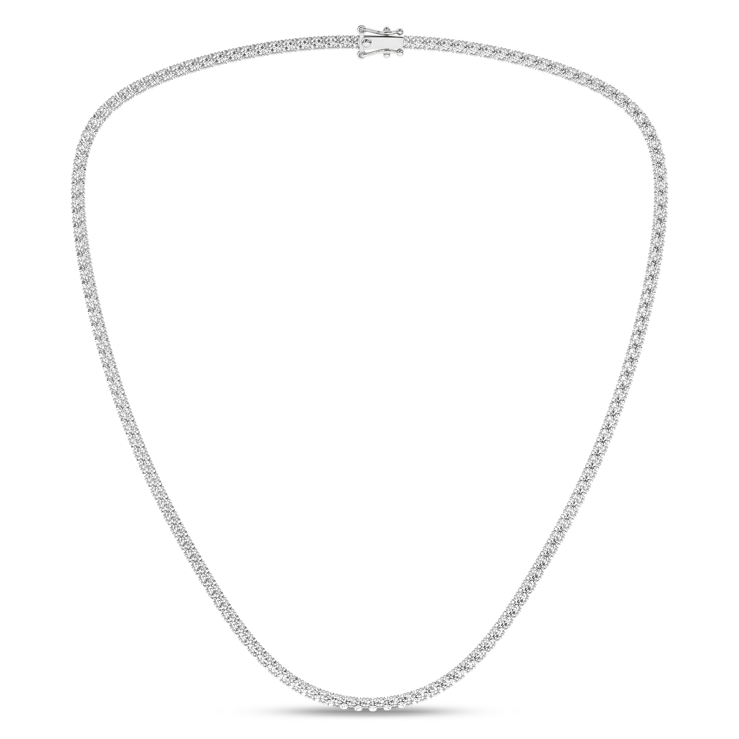 4-Prong Graduated Riviera Necklace (Round)