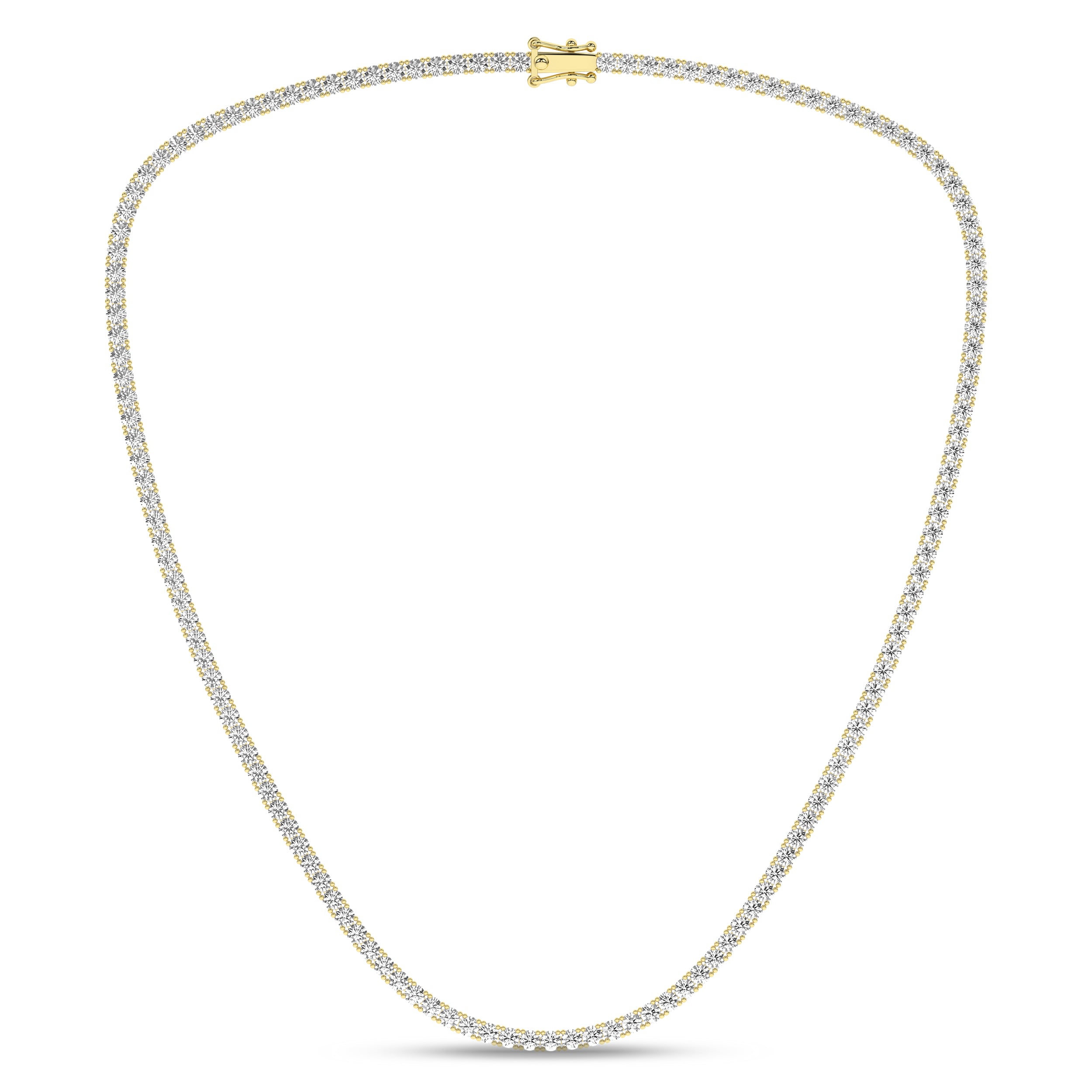 4-Prong Graduated Riviera Necklace (Round)